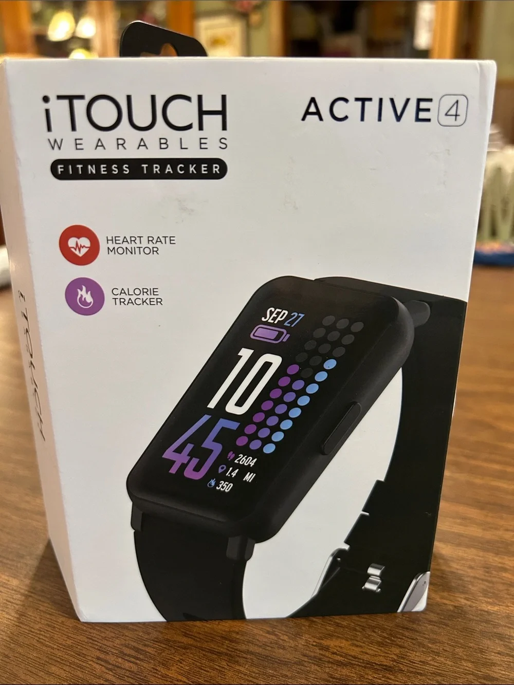Active 4 Black Fitness Smartwatch with Heart Rate & Calorie Tracking